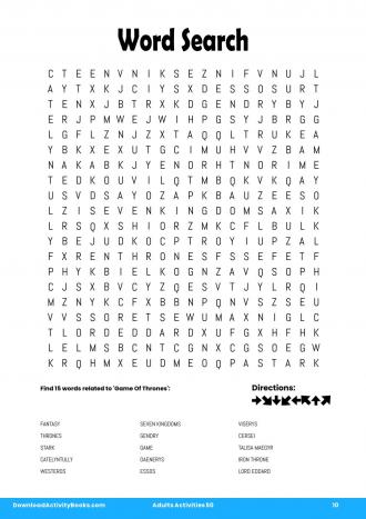Word Search in Adults Activities 50