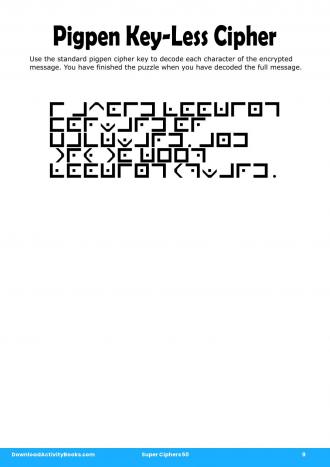 Pigpen Cipher in Super Ciphers 50