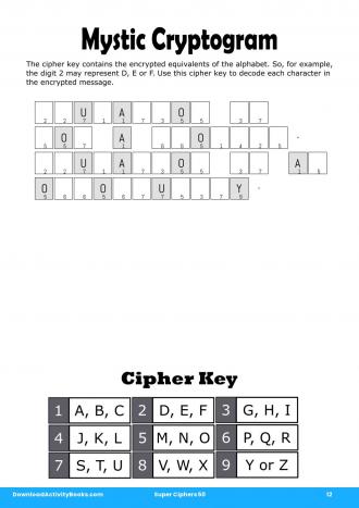 Mystic Cryptogram #12 in Super Ciphers 50