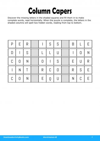Column Capers in Word Games 49