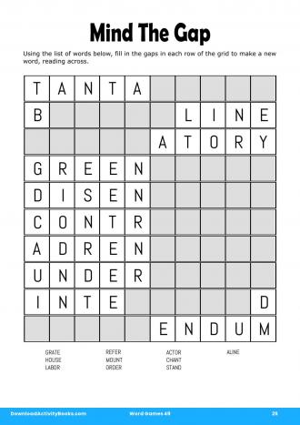 Mind The Gap in Word Games 49