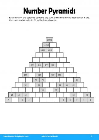 Number Pyramids #2 in Adults Activities 51