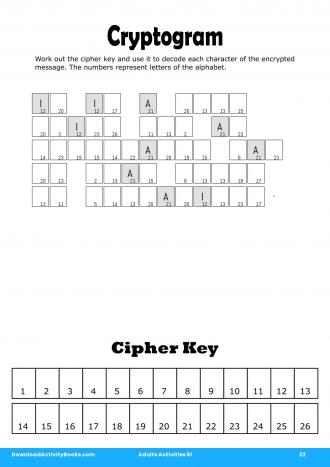 Cryptogram #22 in Adults Activities 51