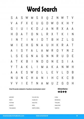 Word Search #19 in Kids Activities 51