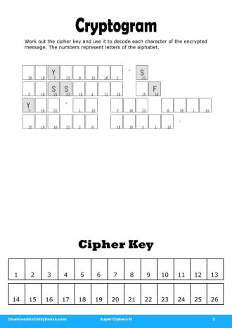 Cryptogram #2 in Super Ciphers 51
