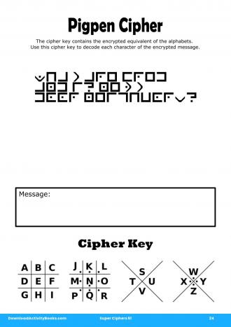 Pigpen Cipher #24 in Super Ciphers 51