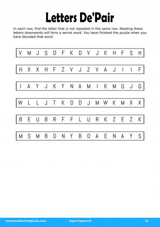 Letters De'Pair #25 in Super Ciphers 51