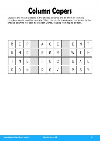Column Capers in Word Games 50
