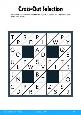 Cross-Out Selection #22 in Word Games 50