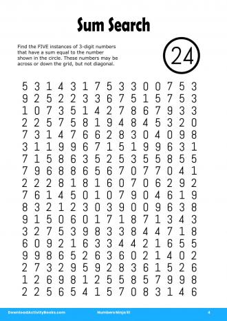 Sum Search #4 in Numbers Ninja 51