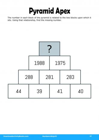 Pyramid Apex #27 in Numbers Ninja 51