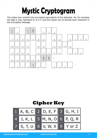 Mystic Cryptogram #9 in Adults Activities 52