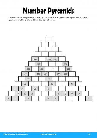 Number Pyramids #20 in Adults Activities 52