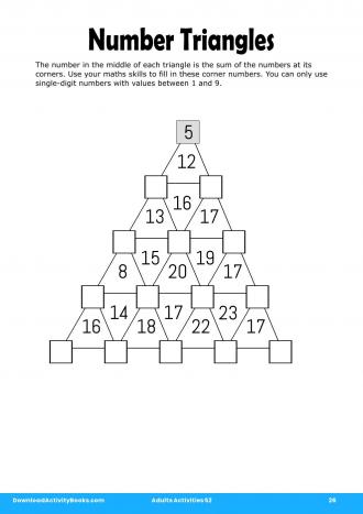 Number Triangles #26 in Adults Activities 52