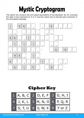 Mystic Cryptogram #9 in Super Ciphers 52