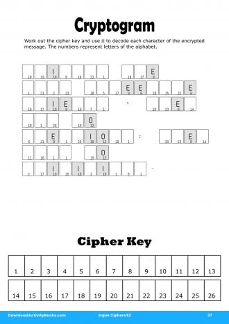 Cryptogram #27 in Super Ciphers 52