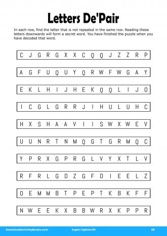 Letters De'Pair #28 in Super Ciphers 52