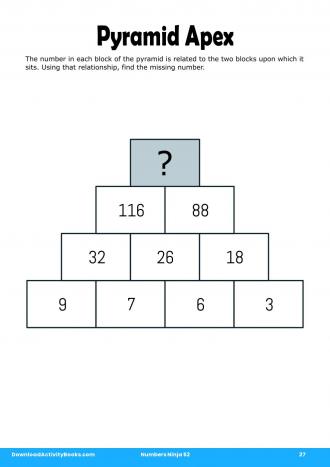 Pyramid Apex in Numbers Ninja 52