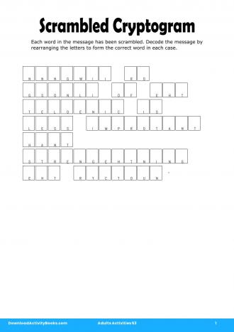Scrambled Cryptogram #1 in Adults Activities 53