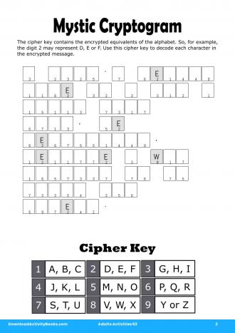 Mystic Cryptogram #2 in Adults Activities 53