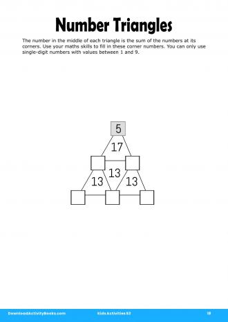 Number Triangles #18 in Kids Activities 53