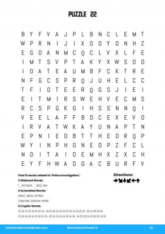 Word Search Power #22 in Word Search Power 13