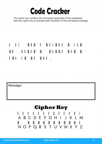 Code Cracker #6 in Super Ciphers 53