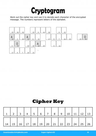 Cryptogram #10 in Super Ciphers 53