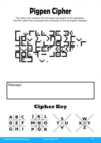 Pigpen Cipher #15 in Super Ciphers 53