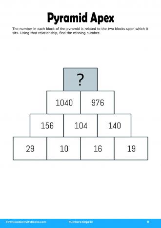 Pyramid Apex in Numbers Ninja 53