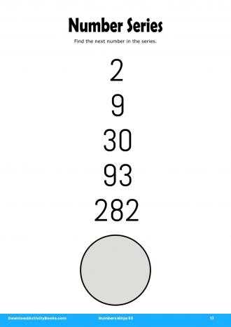 Number Series in Numbers Ninja 53