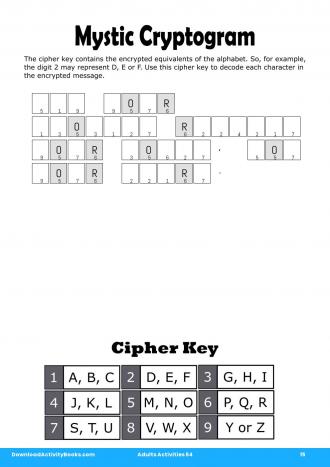 Mystic Cryptogram #15 in Adults Activities 54