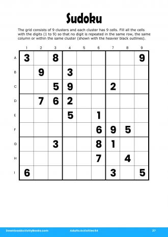 Sudoku #27 in Adults Activities 54