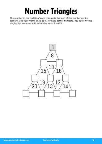 Number Triangles #10 in Teens Activities 54