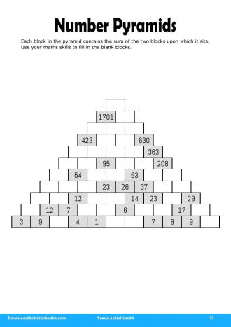 Number Pyramids #17 in Teens Activities 54