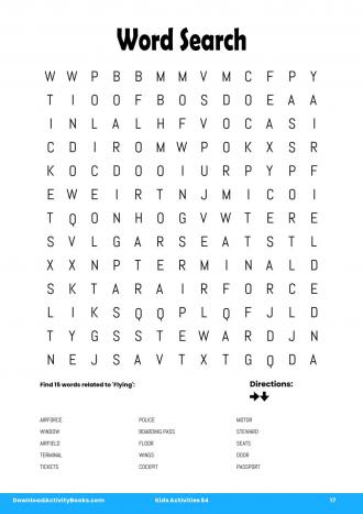 Word Search #17 in Kids Activities 54