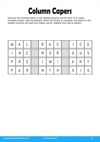 Column Capers in Word Games 53