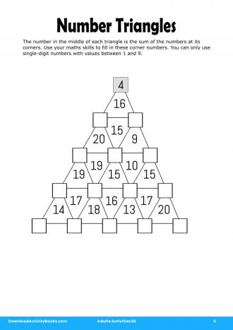 Number Triangles #5 in Adults Activities 55