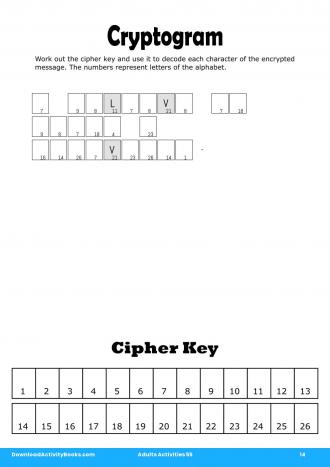 Cryptogram in Adults Activities 55