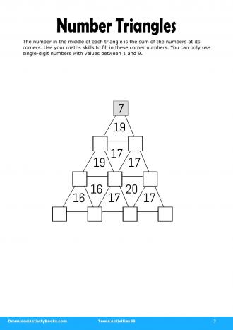 Number Triangles in Teens Activities 55