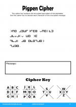 Pigpen Cipher #6 in Adults Activities 8