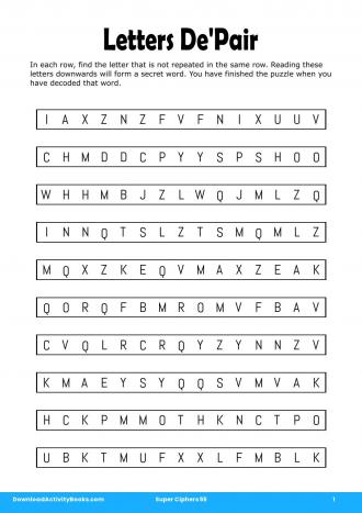 Letters De'Pair #1 in Super Ciphers 55