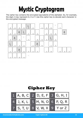 Mystic Cryptogram #23 in Super Ciphers 55