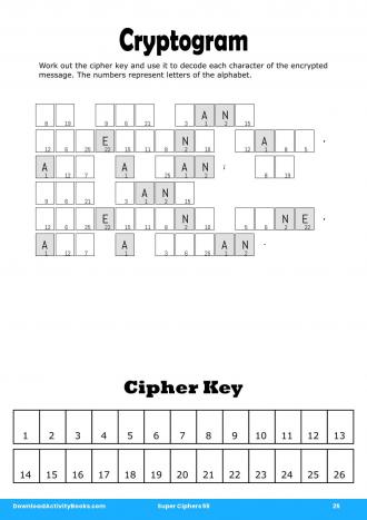 Cryptogram #25 in Super Ciphers 55