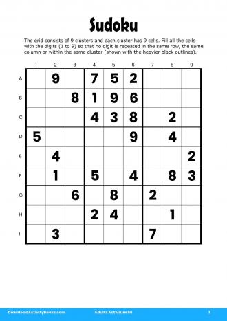 Sudoku #3 in Adults Activities 56