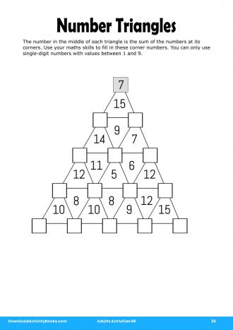 Number Triangles #25 in Adults Activities 56