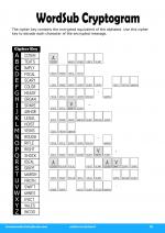 WordSub Cryptogram #25 in Adults Activities 8