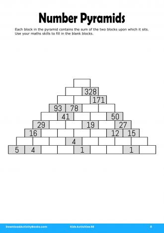 Number Pyramids #8 in Kids Activities 56