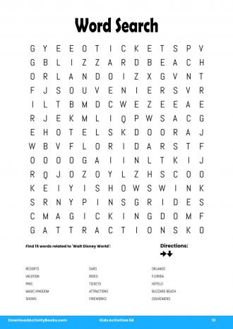 Word Search #10 in Kids Activities 56