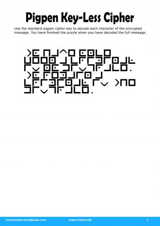 Pigpen Cipher #3 in Super Ciphers 56